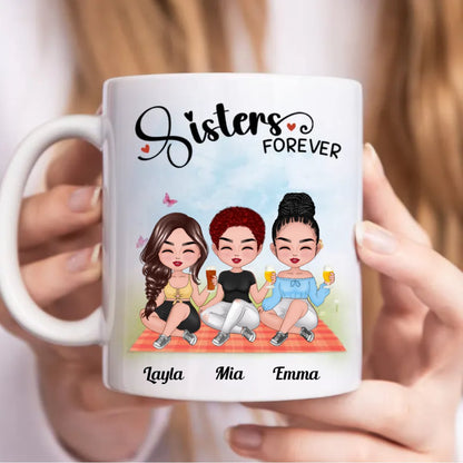 Sister - Sister Forever - Personalized Mug (BB) - Makezbright Gifts