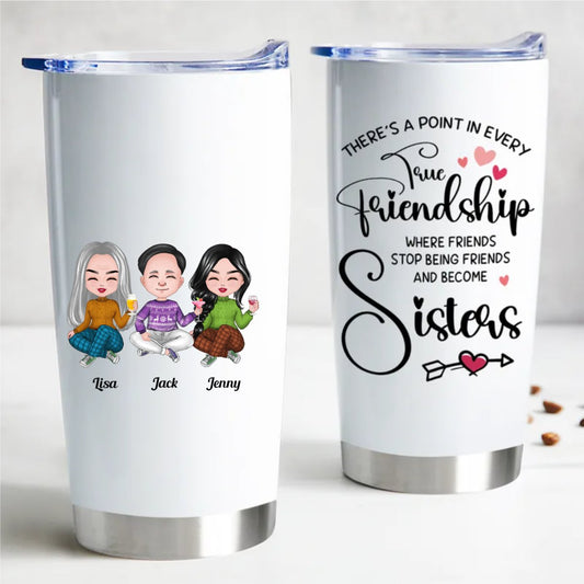 Sisterhood Celebration 20oz Customized Tumbler for Hot or Cold Drinks - Makezbright Gifts