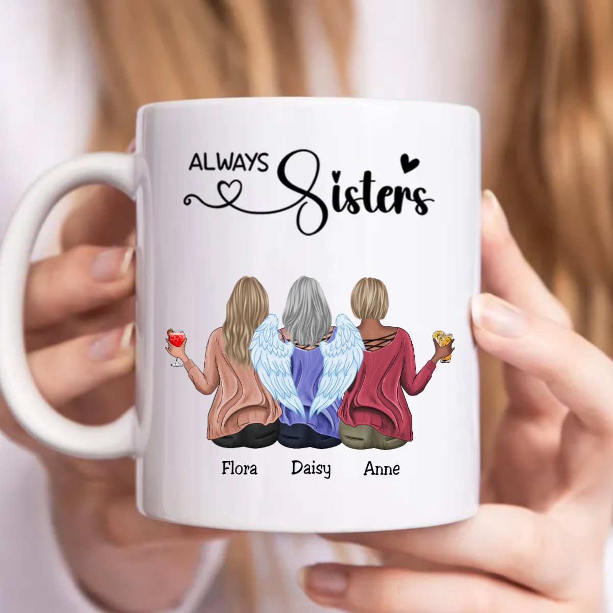 Sisters - Always Sisters - Personalized Mug (Ver. 2) - Makezbright Gifts