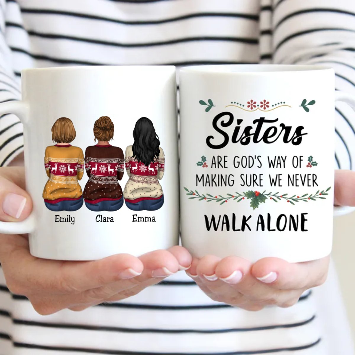 Sisters Are God's Way Of Making Sure We Never Walk ALone - Personalized Mug Gift Idea VN02 - Makezbright Gifts