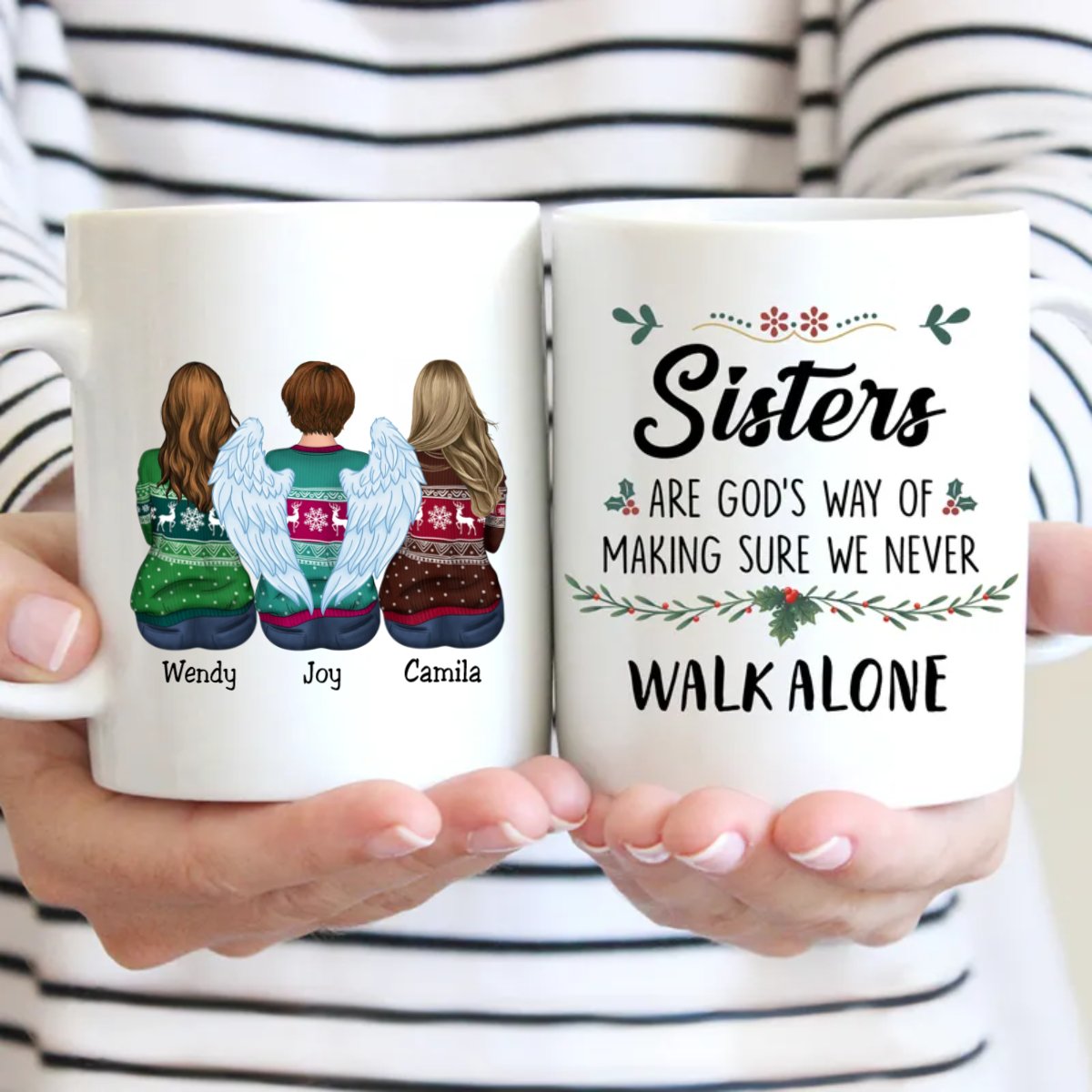 Sisters Are God's Way Of Making Sure We Never Walk ALone - Personalized Mug Gift Idea VN02 - Makezbright Gifts