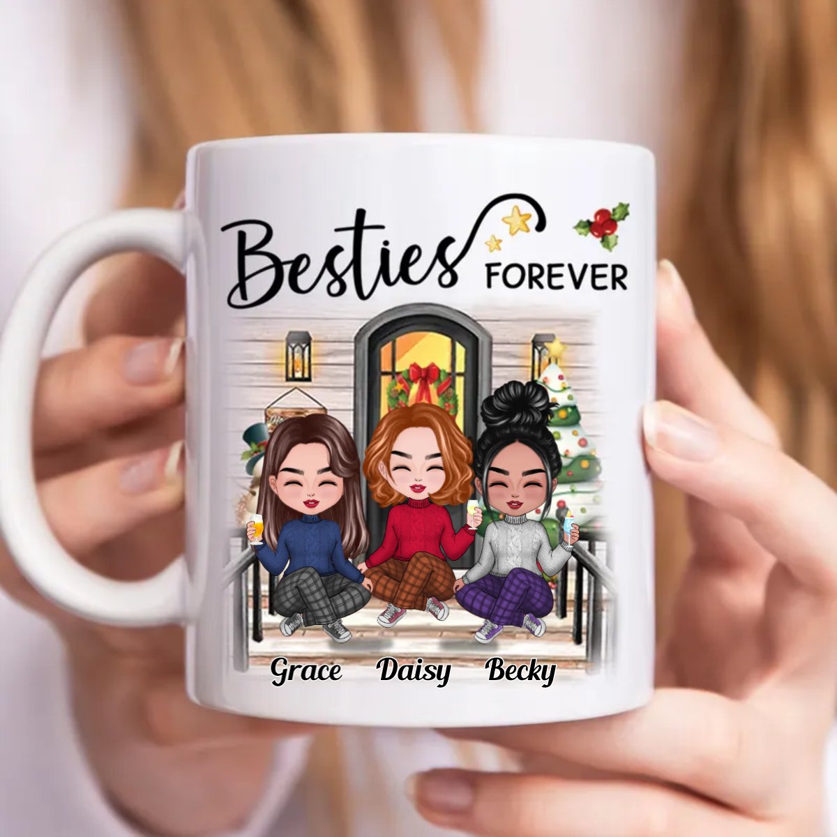 Sisters - Besties Forever - Personalized Mug - Makezbright Gifts