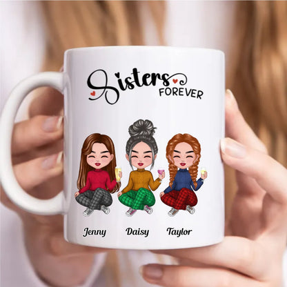 Sisters Forever - Personalized Mug - Makezbright Gifts