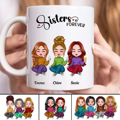 Sisters Forever - Personalized Mug - Makezbright Gifts