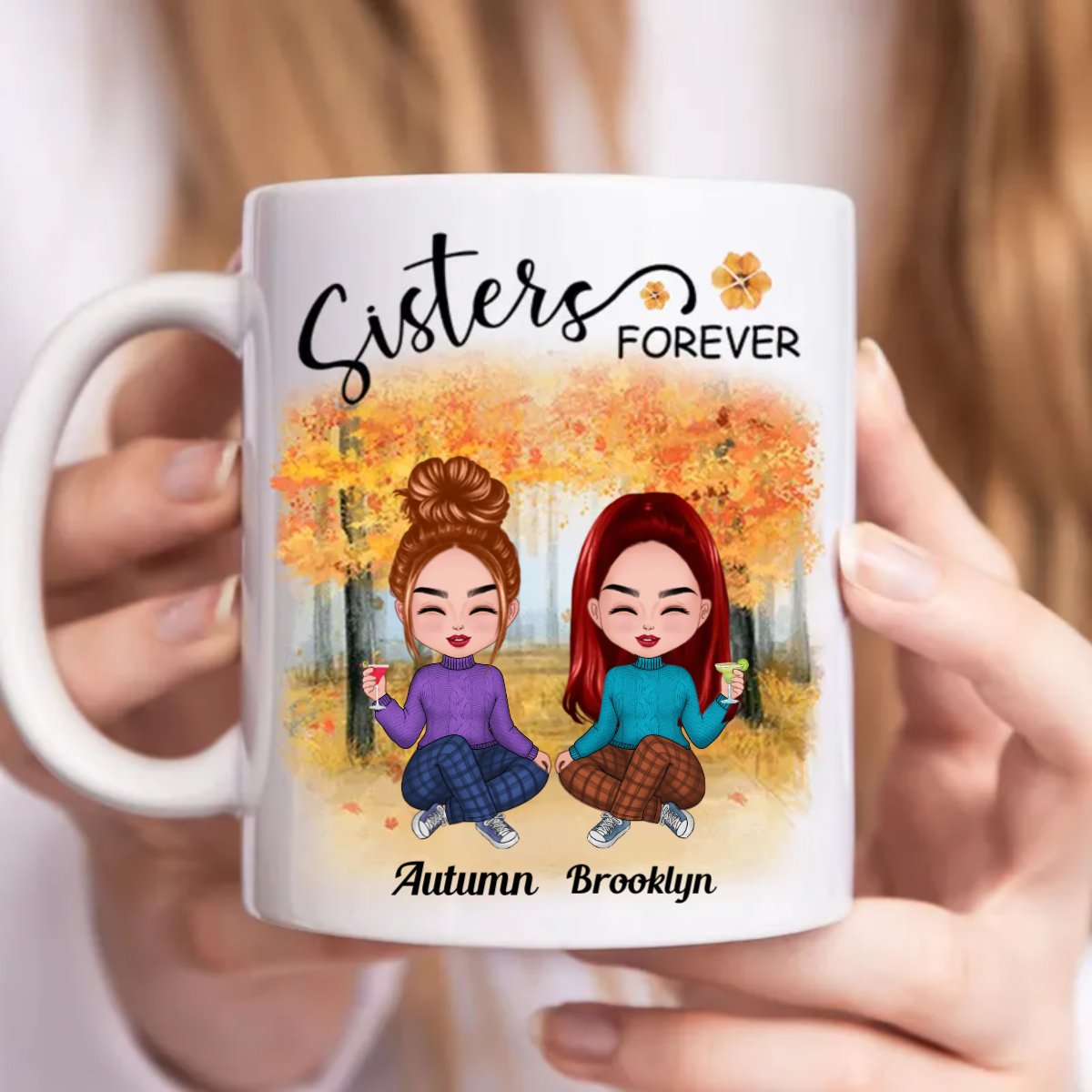 Sisters Forever - Personalized Mug - Makezbright Gifts