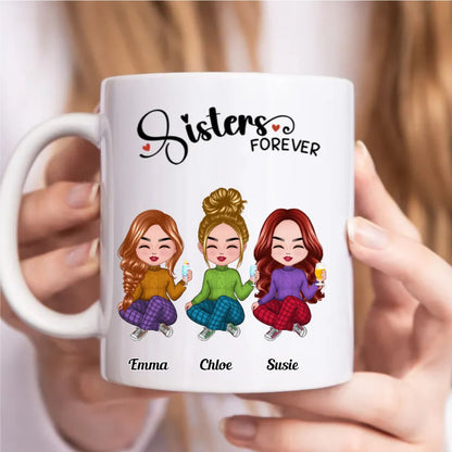 Sisters Forever - Personalized Mug - Makezbright Gifts