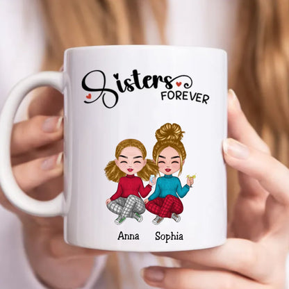 Sisters Forever - Personalized Mug (L) - Makezbright Gifts