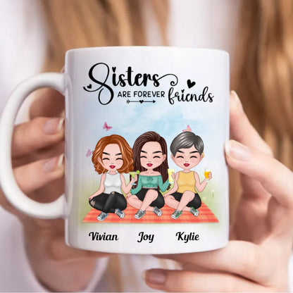 Sisters - Sisters Are Forever Friends - Personalized Mug (BB) - Makezbright Gifts