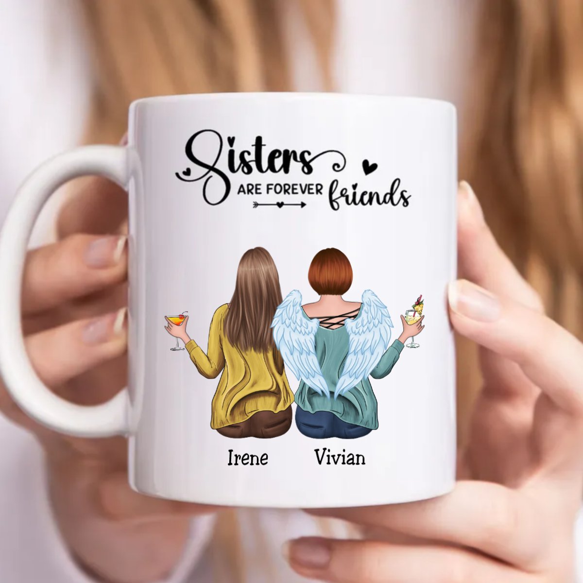 Sisters - Sisters Are Forever Friends - Personalized Mug (Ver. 2) - Makezbright Gifts