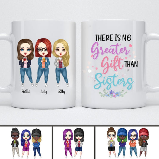 Sisters - Sisters Are God's Way of Making Sure We Never Walk Alone - Personalized Mug (Ver 5) - Makezbright Gifts