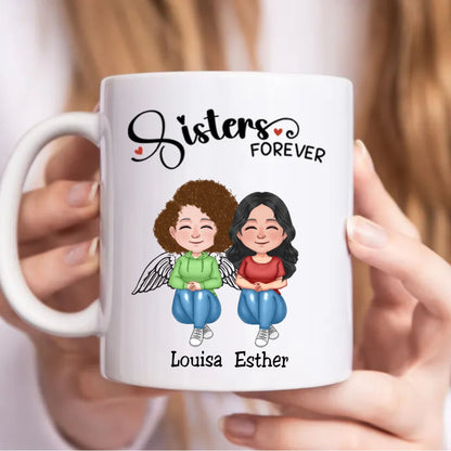 Sisters - Sisters Forever - Personalized Mug - Makezbright Gifts