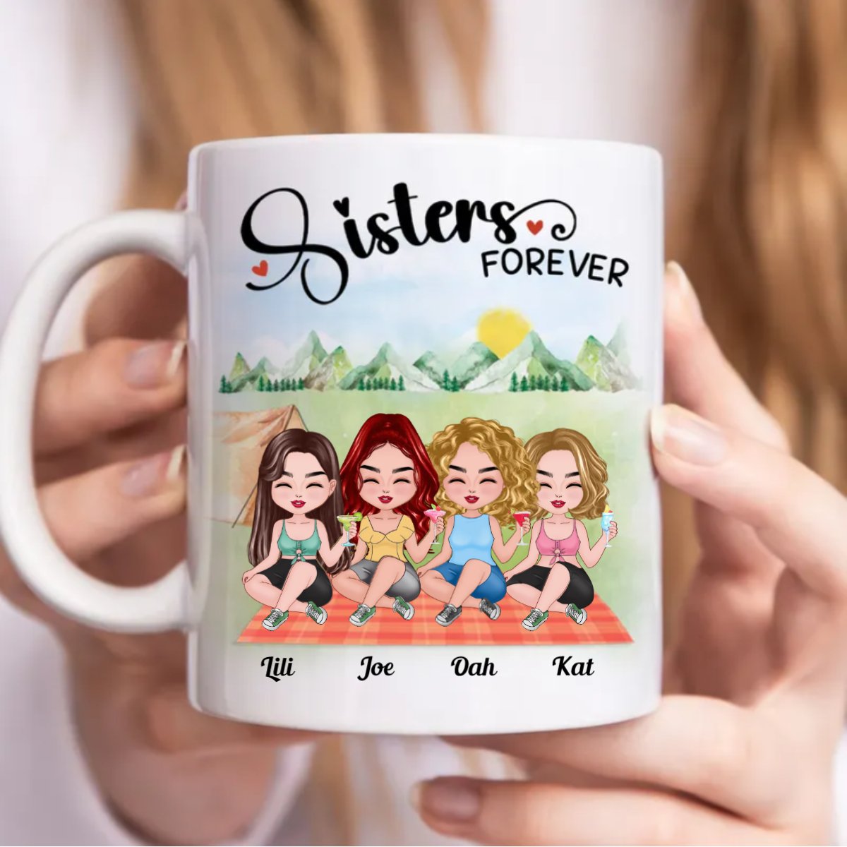 Sisters - Sisters Forever - Personalized Mug (AA) - Makezbright Gifts