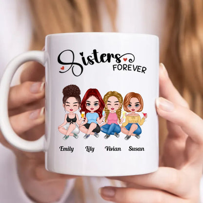 Sisters - Sisters Forever - Personalized Mug (TB) - Makezbright Gifts