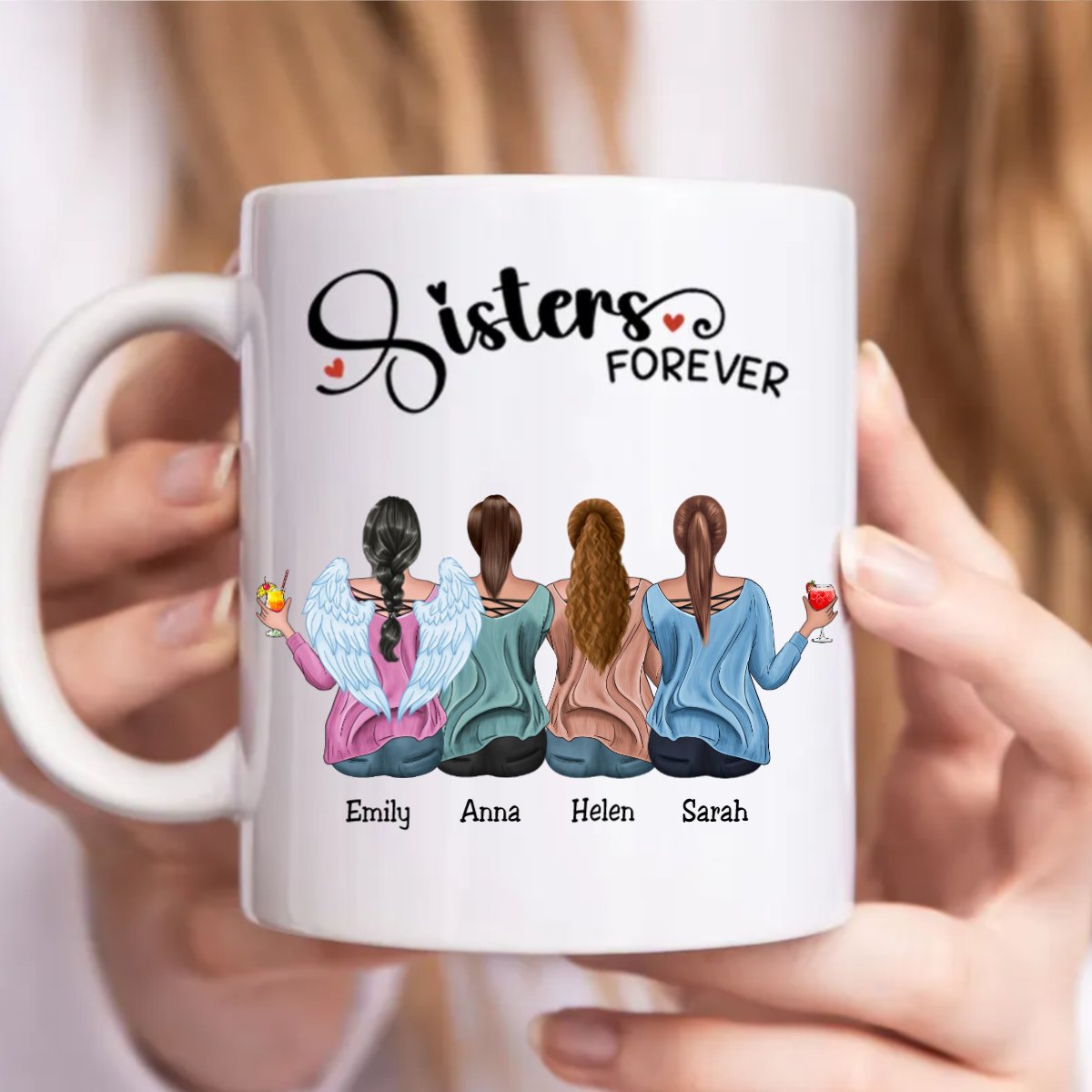 Sisters - Sisters Forever - Personalized Mug (Ver. 2) - Makezbright Gifts