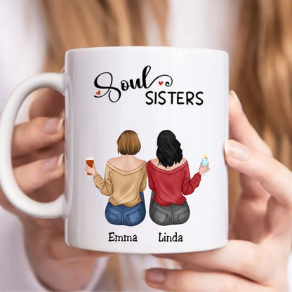 Sisters - Soul Sisters - Personalized Mug - Makezbright Gifts