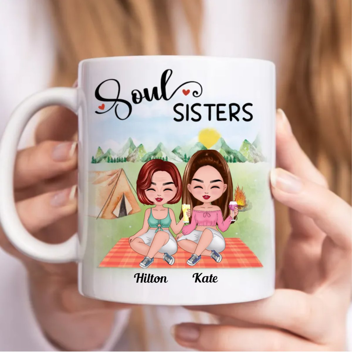 Sisters - Soul Sisters - Personalized Mug (AA) - Makezbright Gifts