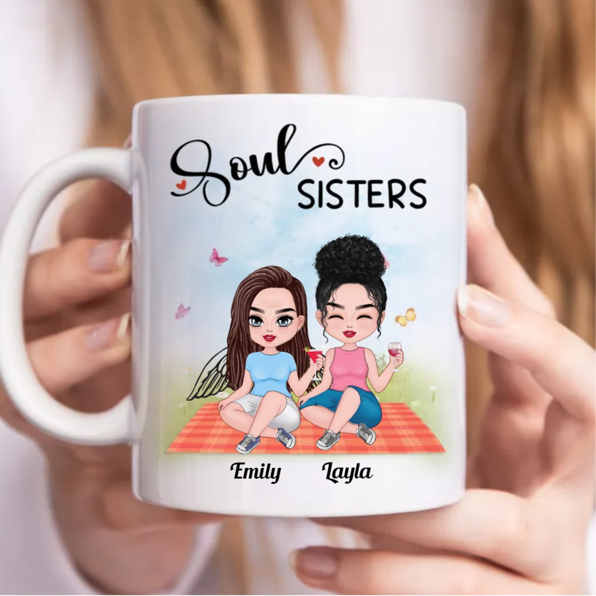 Sisters - Soul Sisters - Personalized Mug (BB) - Makezbright Gifts