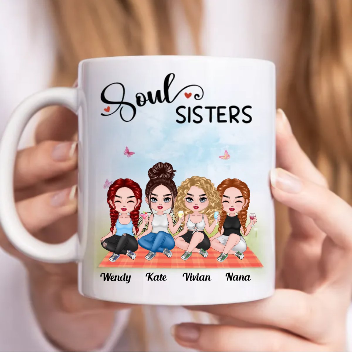 Sisters - Soul Sisters - Personalized Mug (BB) - Makezbright Gifts