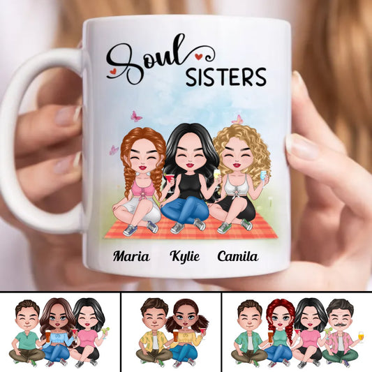 Sisters - Soul Sisters - Personalized Mug (BB) - Makezbright Gifts