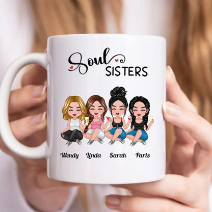 Sisters - Soul Sisters - Personalized Mug (TB) - Makezbright Gifts