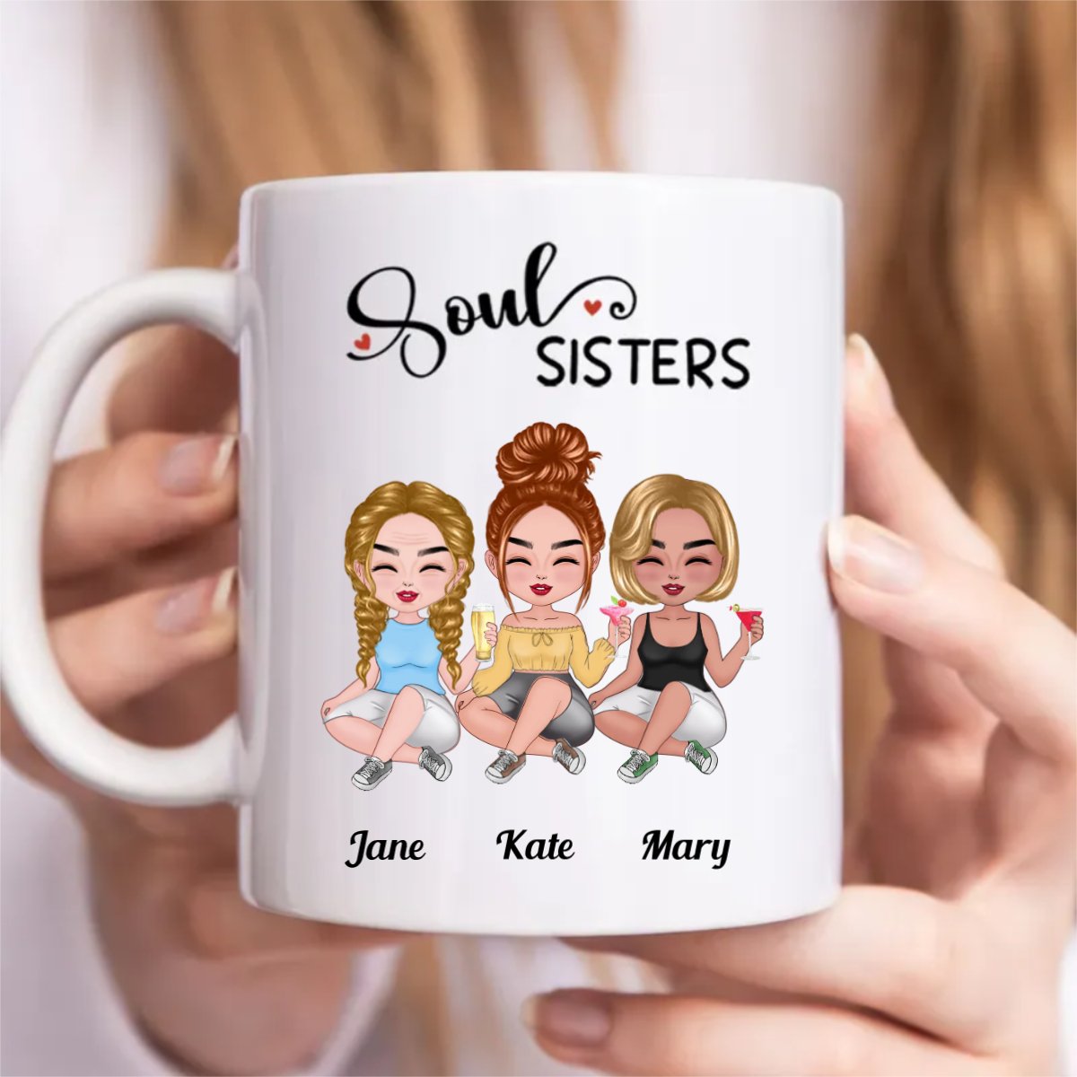 Sisters - Soul Sisters - Personalized Mug (TB) - Makezbright Gifts