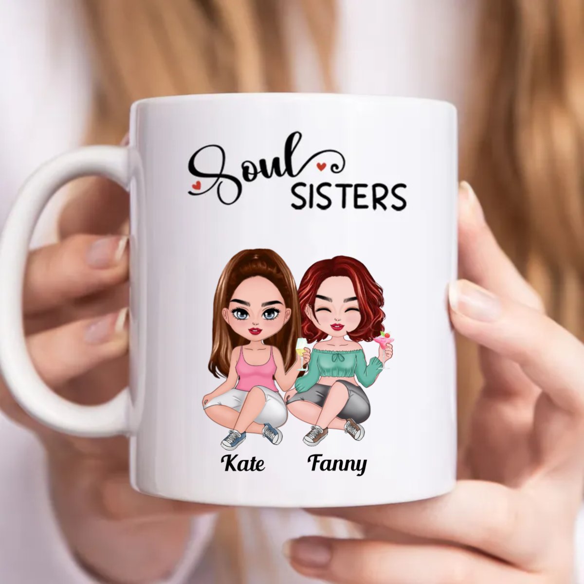 Sisters - Soul Sisters - Personalized Mug (TB) - Makezbright Gifts