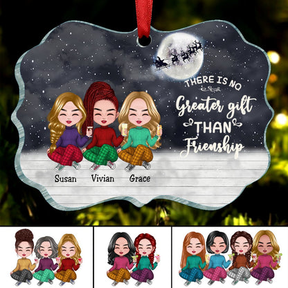 Sisters - There Is No Greater Gift Than Sisters - Personalized Acrylic Ornament (SA) - Makezbright Gifts