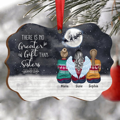 Sisters - There Is No Greater Gift Than Sisters - Personalized Christmas Ornament - Makezbright Gifts