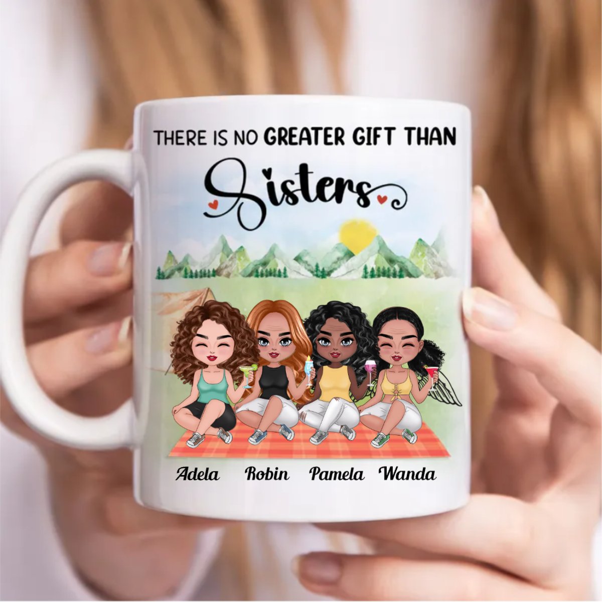 Sisters - There Is No Greater Gift Than Sisters - Personalized Mug (AA) - Makezbright Gifts