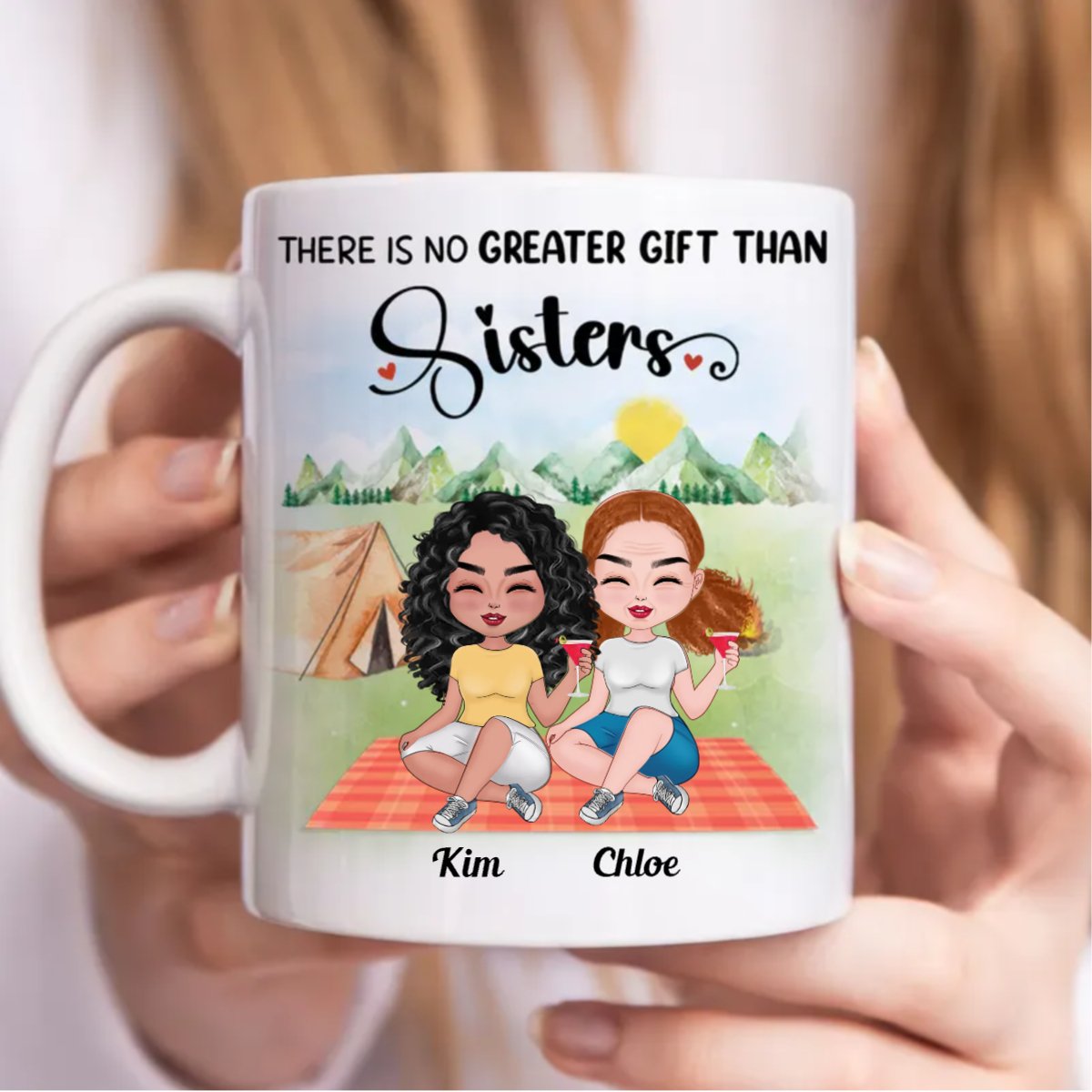 Sisters - There Is No Greater Gift Than Sisters - Personalized Mug (AA) - Makezbright Gifts