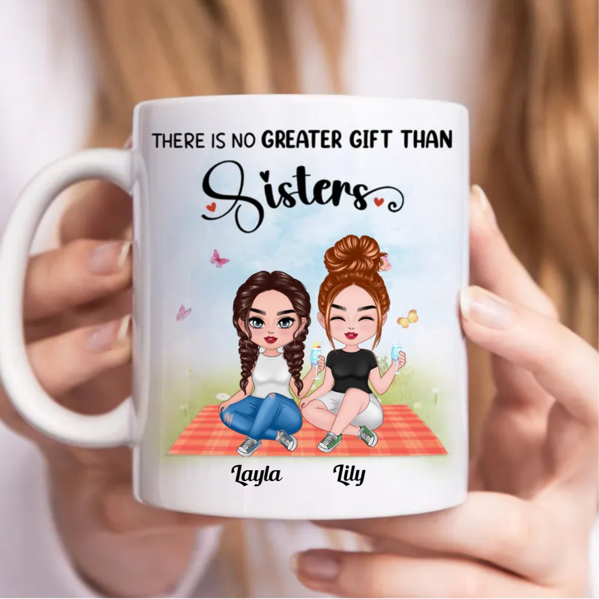 Sisters - There Is No Greater Gift Than Sisters - Personalized Mug (BB) - Makezbright Gifts