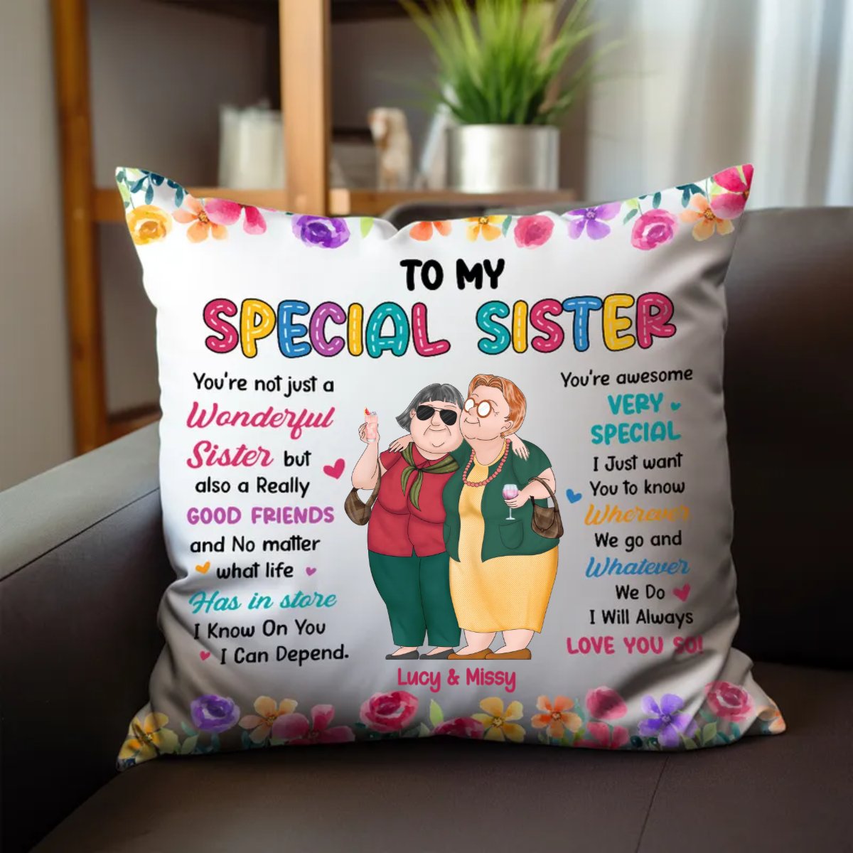 Sisters - To My Specical Sister - Personalized Pillow - Makezbright Gifts