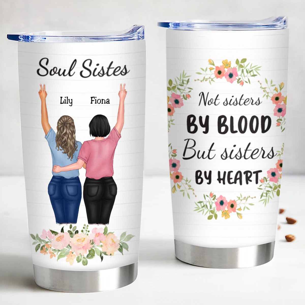 Soul Sisters Adventure Tumbler - 20oz Customizable Beverage Companion - Makezbright Gifts