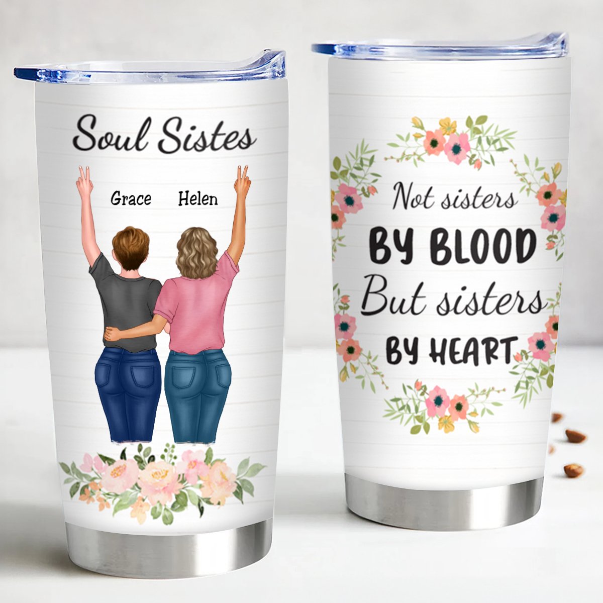 Soul Sisters Adventure Tumbler - 20oz Customizable Beverage Companion - Makezbright Gifts