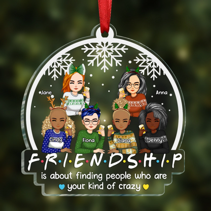 Christmas Friendship Is About Finding People - Personalized Custom Shaped Acrylic Ornament