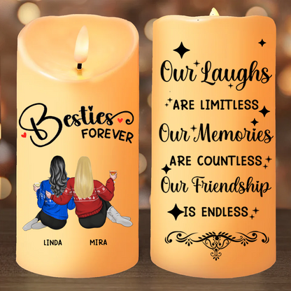 Our Friendship Is Endless - Personalized Custom LED Candle