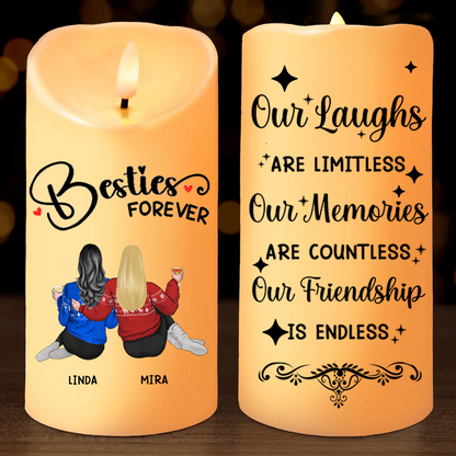 Our Friendship Is Endless - Personalized Custom LED Candle