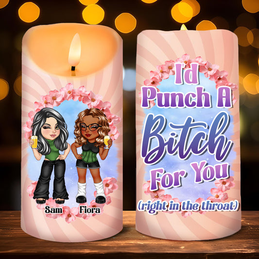 Right In The Throat Y2K Besties - Personalized Flameless LED Candle