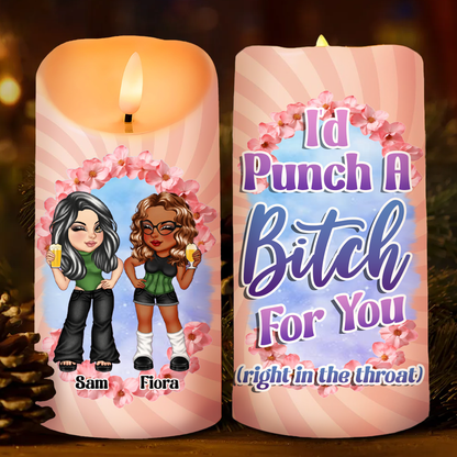 Right In The Throat Y2K Besties - Personalized Flameless LED Candle