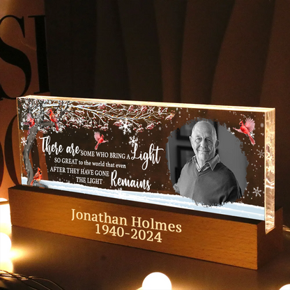 There Are Some Who Bring A Light So Great To The World Personalized Acrylic Block LED Night Light, Memorial Gift, Sympathy Gift for Loss of Loved One