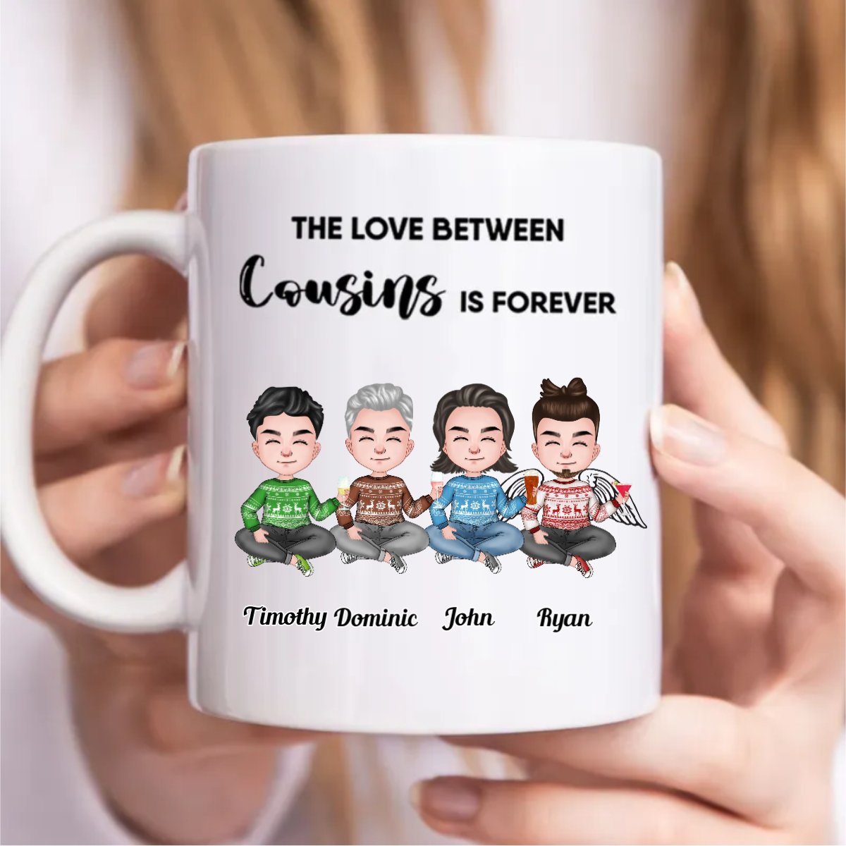 The Love Between Cousins Is Forever - Personalized Mug (CB) - Makezbright Gifts