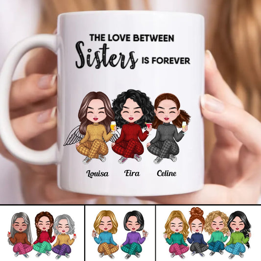 The Love Between Sisters Is Forever - Personalized Mug (CB) - Makezbright Gifts