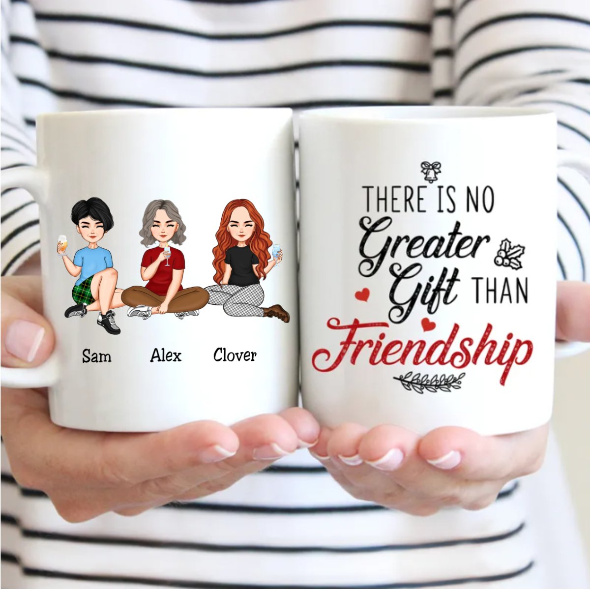 There Is No Greater Gift Than Friendship - Personalized Mug (LT) - Makezbright Gifts