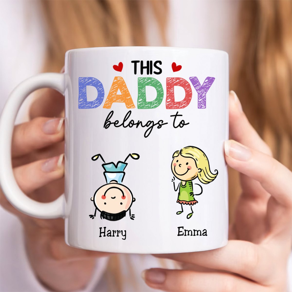 This Daddy Belongs To - Personalized Mug - Makezbright Gifts