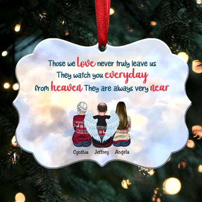 Those We Love Never Truly Leave Us - Personalized Christmas Ornament - Memorial Ornaments (Heaven) - Makezbright Gifts