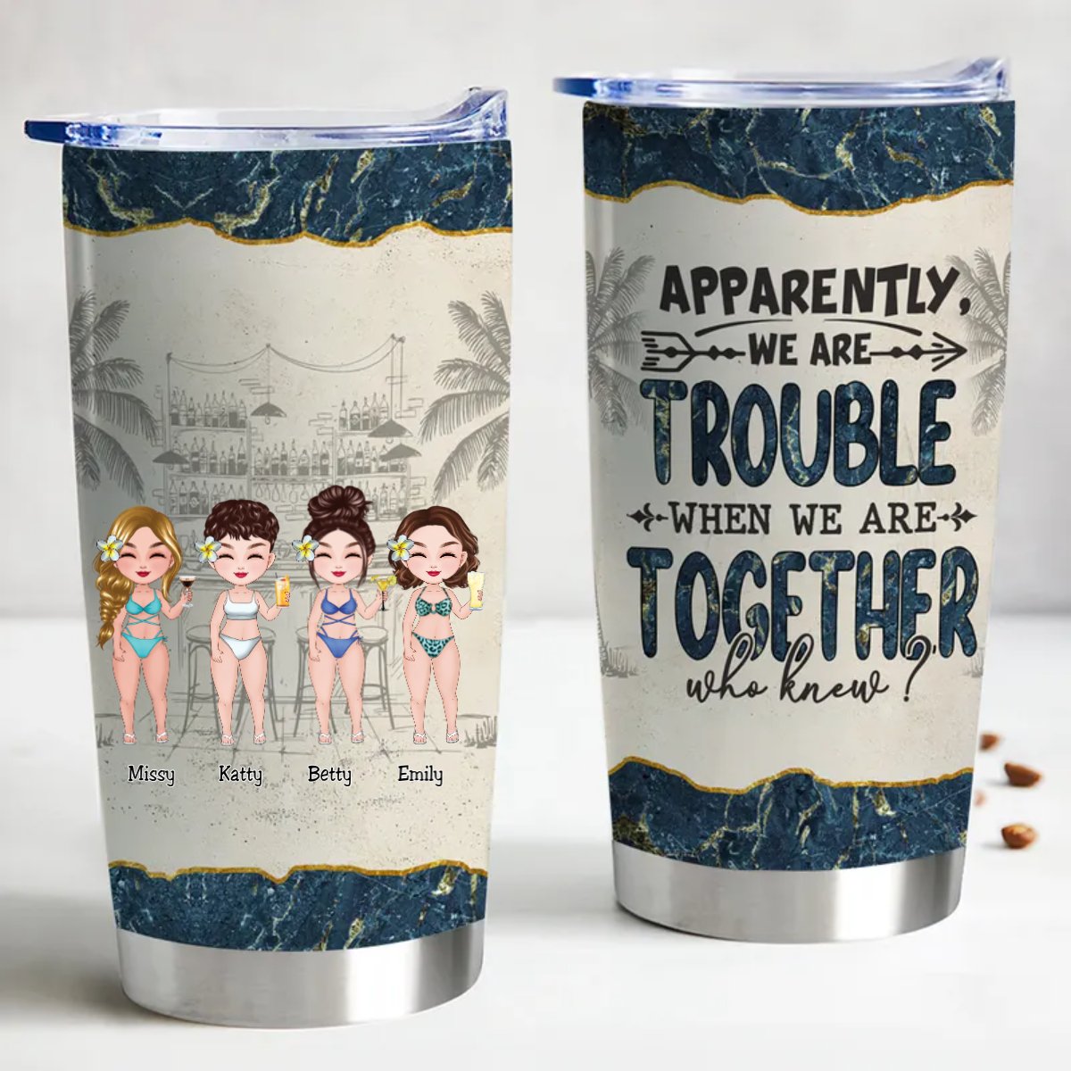 Troublemakers' 20oz Personalized Insulated Tumbler - Makezbright Gifts