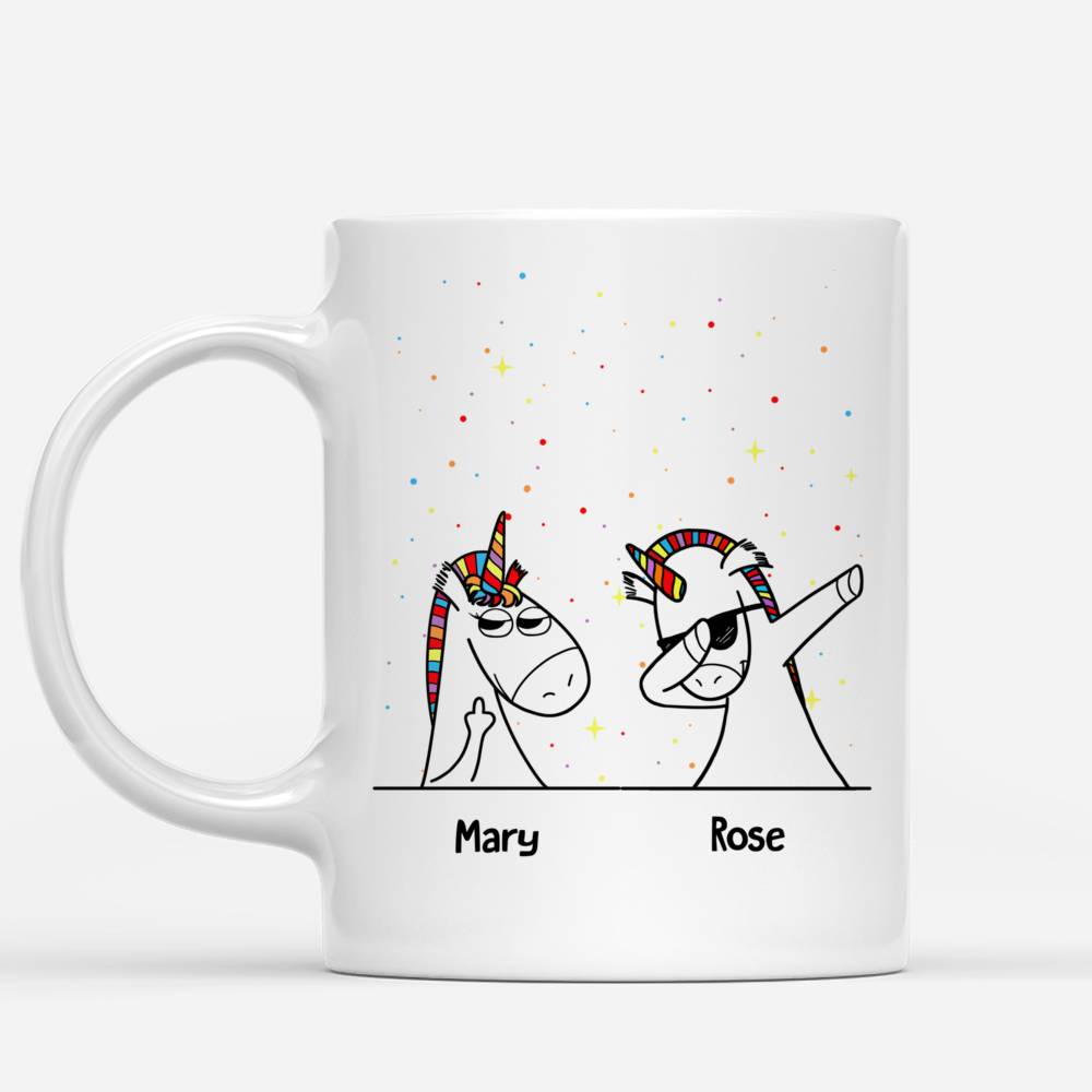 Unicorn Friends - Forget Sugar And Spice We're Full Of Sarcasm & Profanity - Personalized Mug - Makezbright Gifts