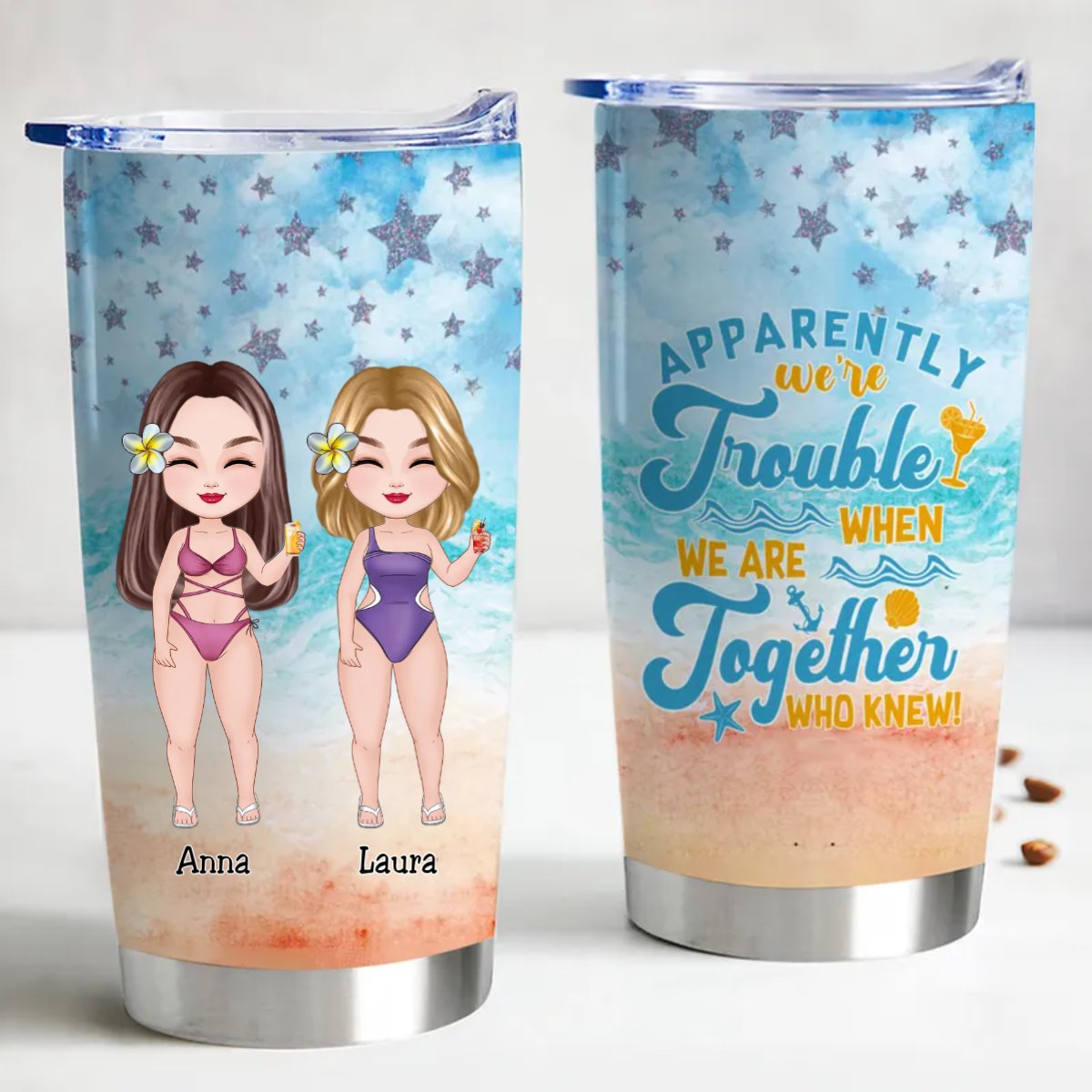 Vibrant Memories 20oz Personalized Stainless Steel Tumbler - Makezbright Gifts