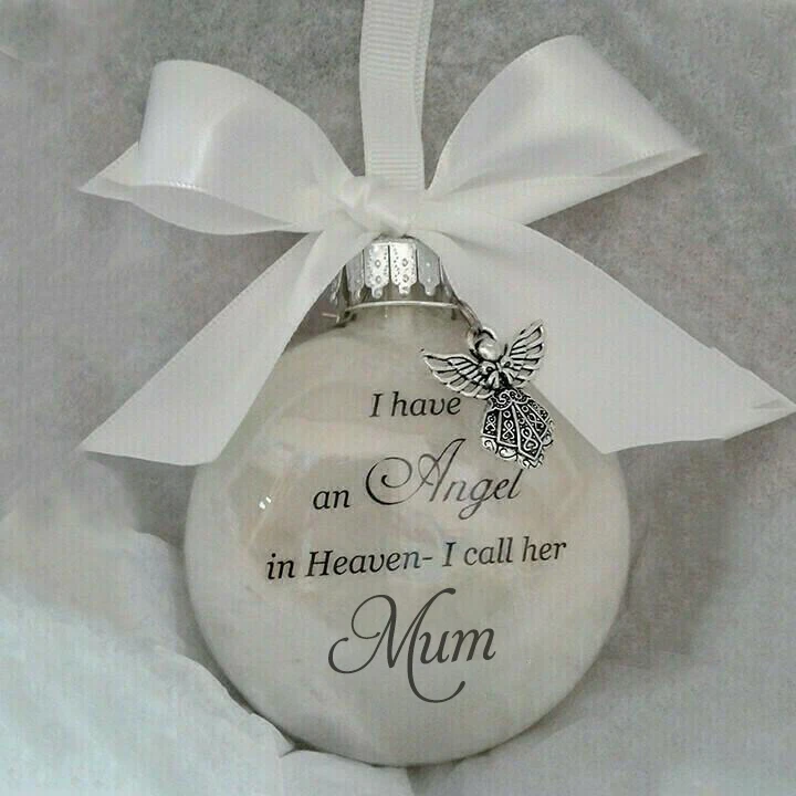 Christmas ornaments feather ball - Angel In Heaven Memorial Ornament - Makezbright Gifts