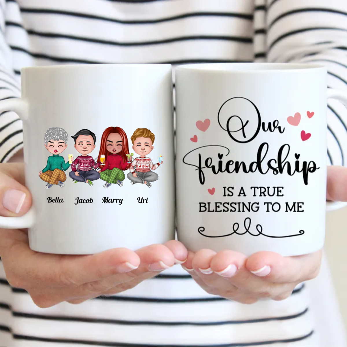 Friends - Our Friendship Is A True Blessing To Me - Personalized Mug